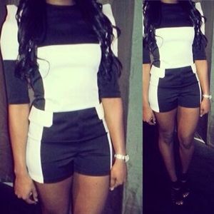ASOS Black and White Rumper